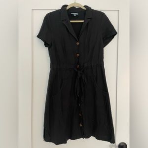 Linen ModCloth button down dress with lining. Good condition!